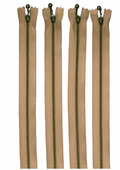13 1/2" Beige Zipper Pack