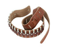 2 1/4" Wide .223 Nickel Real Bullet Brown Saddle Classic Guitar Strap