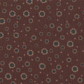 2326-03 Spiced Pumpkin - rust cotton fabric with tiny hearts and sunflowers