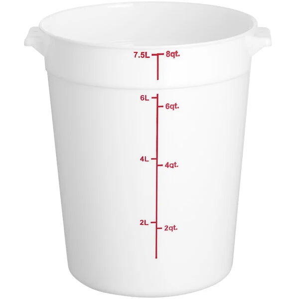 8 Qt. Round White Brine Bucket