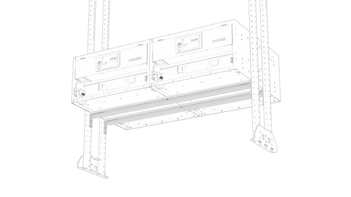 8-Series Support Bars for Horizontal Cabinet Connection (Set of 2)