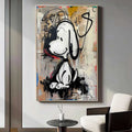 Snoopy Graffiti Art on Canvas Snoopy Wall Art for Kids Room for Sale Colorful Snoopy Graffiti Street Oil Painting