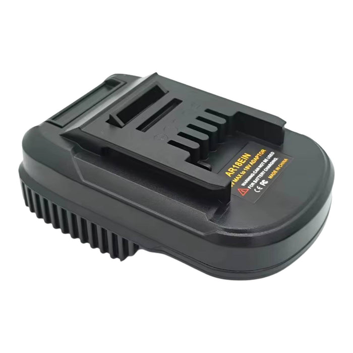 AEG 18V to Ozito 18V PXC battery adapter - tool-side plateau upward over the ribbed battery-side skirt