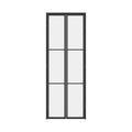 Air 4 double flat interior steel pantry doors with slim black frame
