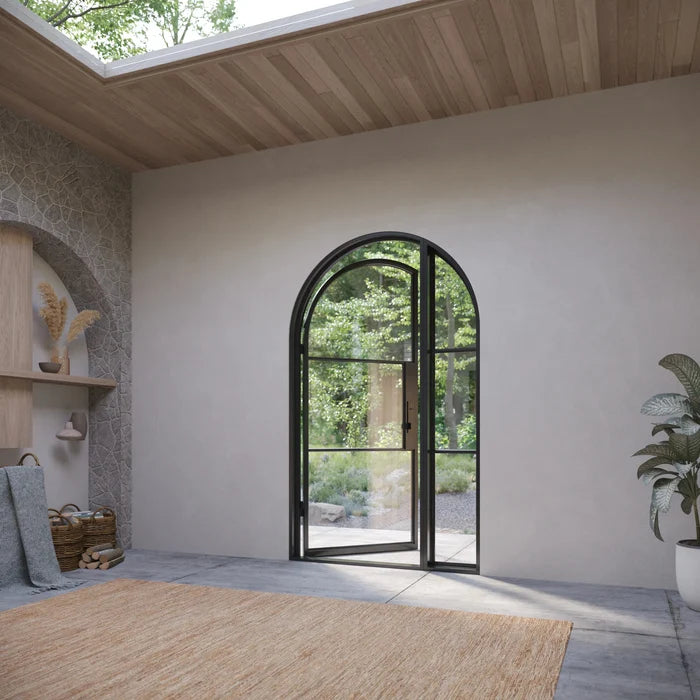 Air 4 black steel full arch entry with left side window