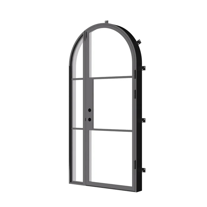 Air 4 single full arch modern door with left glass, cold rolled frame and premium paint