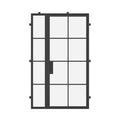modern single entry door with left side glass and insulated steel build