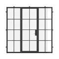 modern entry door with side windows and insulated steel profile