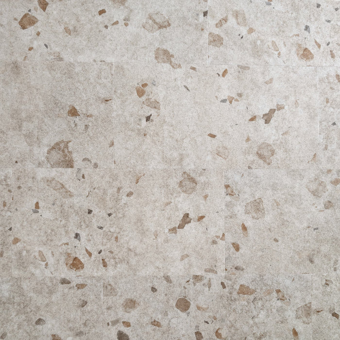 Allure Casava Concrete Terrazzo LVT flooring viewed from above