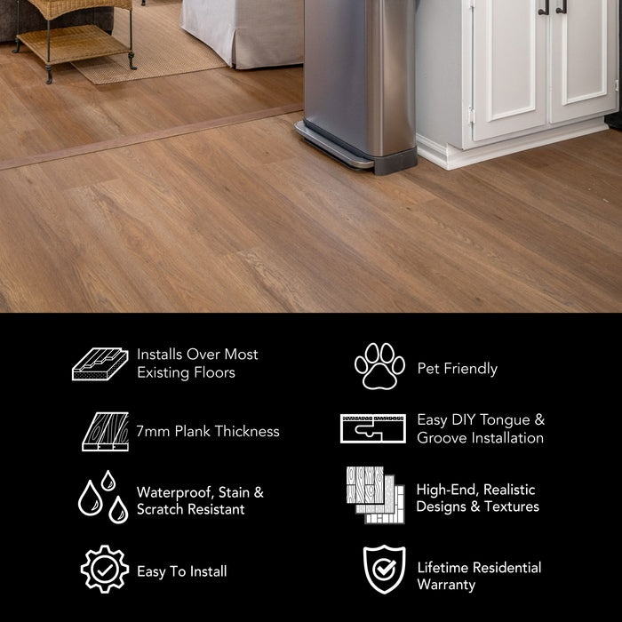 Allure Gingermisu Maple Rigid Core 22mil Wide Luxury Vinyl Plank Flooring