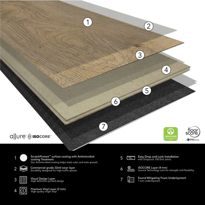 Allure Gingermisu Maple Rigid Core 22mil Wide Luxury Vinyl Plank Flooring