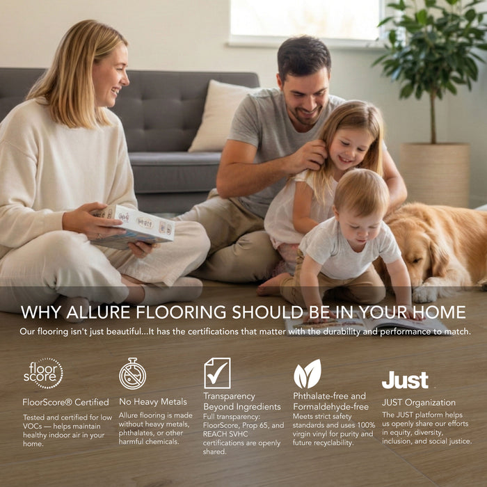 Allure Natural Oak Cinnamon 22mil Click Lock Luxury Vinyl Plank Flooring