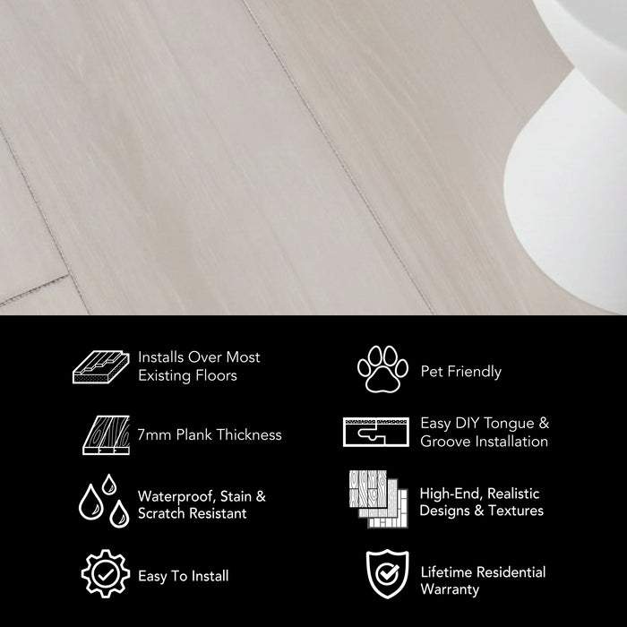 Allure Pound Cake Pecan Wide Luxury Vinyl Plank Flooring – Waterproof Rigid Core, 22 Mil