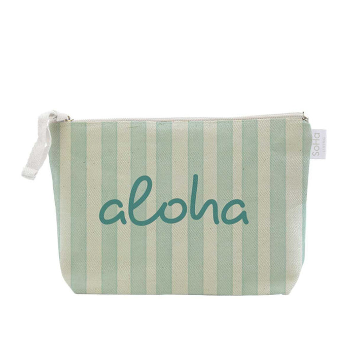 Aloha Stripes Cosmetic Bag, Large