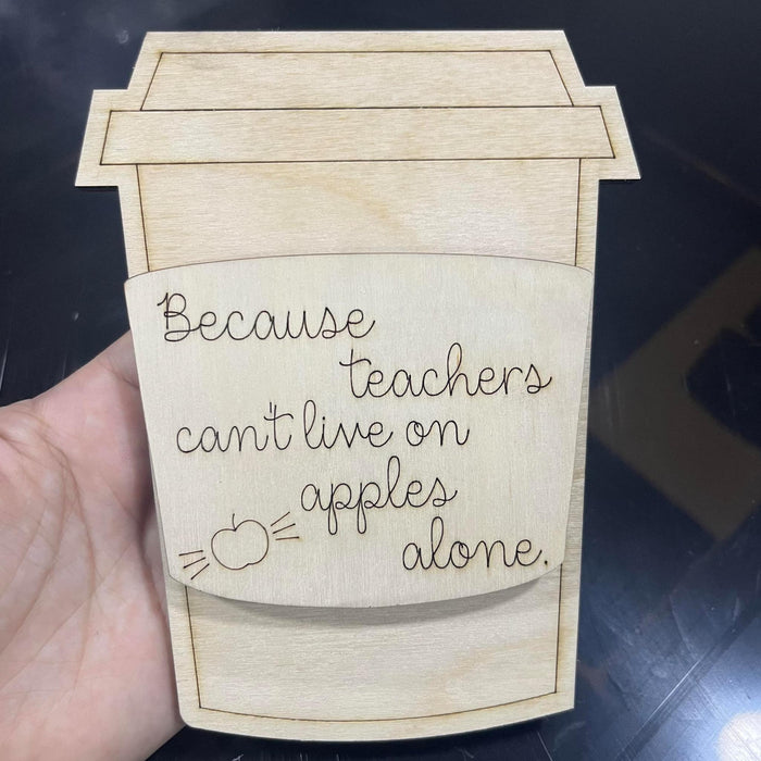 Because Teachers Can’t Live on Apples Alone Gift Card Holder