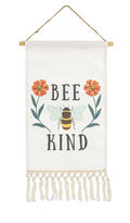 Bee & Floral Wall Hanging with Fringe