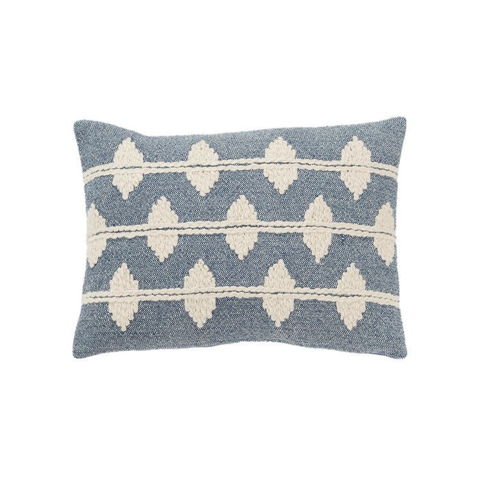 BLOCH NAVY DIAMOND MODERN INDUSTRIAL  THROW PILLOW