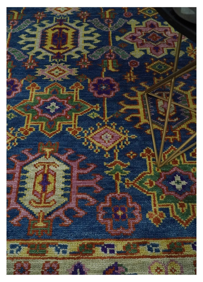 Blue and Beige Traditional Turkish Design Wool Hand Knotted Multi Sizes Area Rug - The Rug Decor