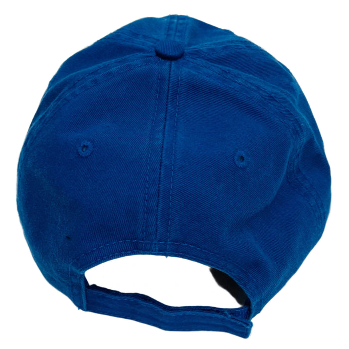 Blue/Red Viking ship on royal blue baseball cap