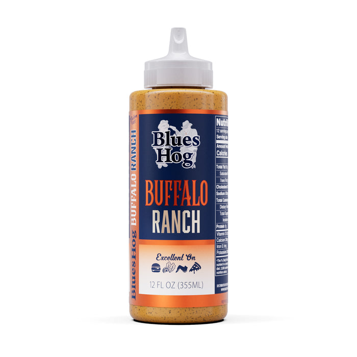 Blues Hog Buffalo Ranch Sauce, Creamy Wing & Dipping Sauce, All-Natural, Gluten-Free, No High Fructose Corn Syrup, Made in the USA, 12 oz | American Fire BBQ & Grilling Supply