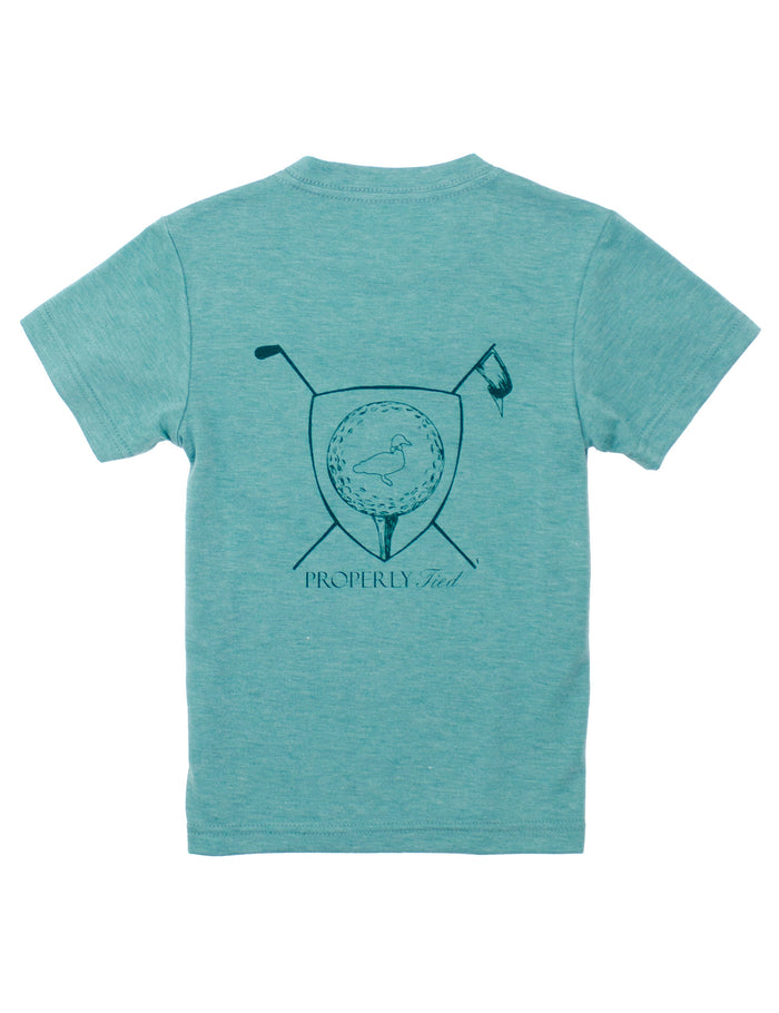 Boys Portland Pocket Tee in Tee Time Clover Green