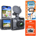 ROVE dash cam kit with front dash camera, microSD 256GB card, and hardwire kit box