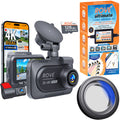 Dual 4K dash cam with hardwire kit box and CPL lens filter