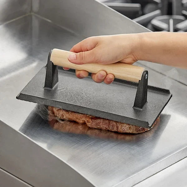Cast Iron Steak Press & Weight (9" x 5")