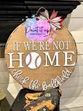 Check the Ballfield Baseball Wooden Door Hanger