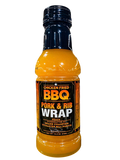 Bottle of Chicken Fried BBQ Pork & Rib Wrap sauce on a white background