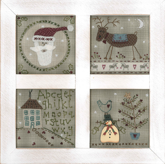 Christmas Friends Framed Stitchery by Lynette Anderson