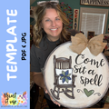 Come Sit a Spell Rocking Chair Template