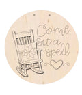 Come Sit a Spell Rocking Chair Wood Sign/Door Hanger (DIY)