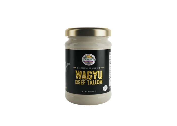 Premium Wagyu Beef Tallow – 14 oz jar of gourmet cooking fat