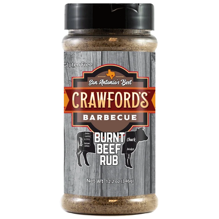 Crawford's Barbeque Burnt Beef Rub - Gluten-Free Smoky Brisket Seasoning