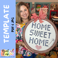 Cross Stitch Home Sweet Home Template