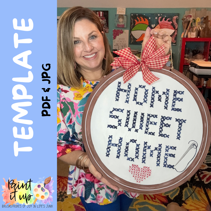 Cross Stitch Home Sweet Home Template