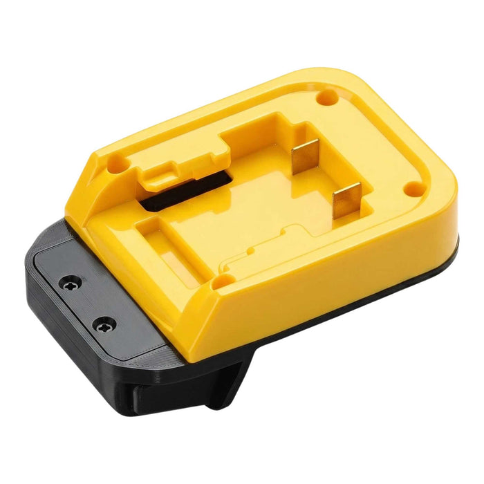 DeWalt 20V MAX to Earthquake 20V XT battery adapter - battery-side connection in plan view