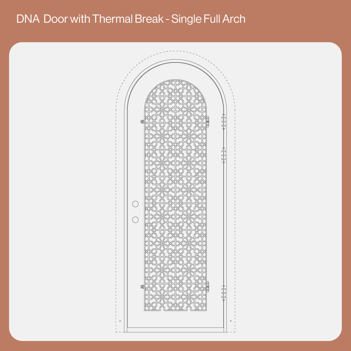 CAD Drawing of Thermally Broken DNA Single Full Arch Door