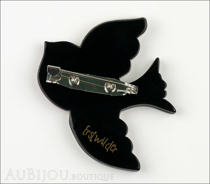 Erstwilder Bird Brooch Pin Betty Jo Sparrow Back