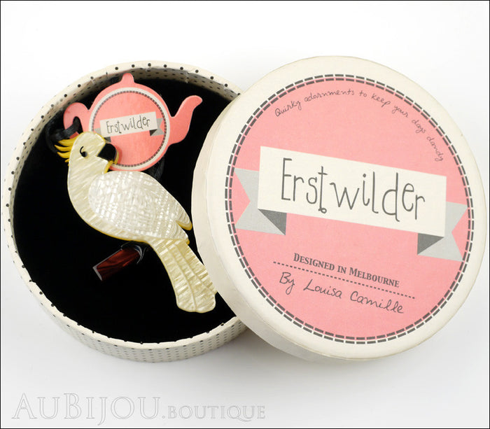 Erstwilder Birds Brooch Pin Carnaboo the Cockatoo Box