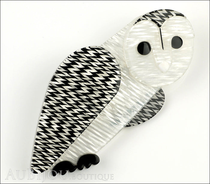 Erstwilder Bird Pin Brooch Miah Masked Owl Front