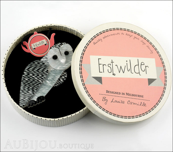 Erstwilder Bird Pin Brooch Miah Masked Owl Box