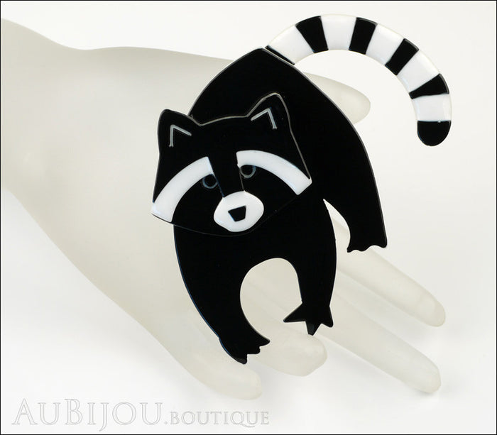 Erstwilder Brooch Pin Randy Raccoon Mannequin
