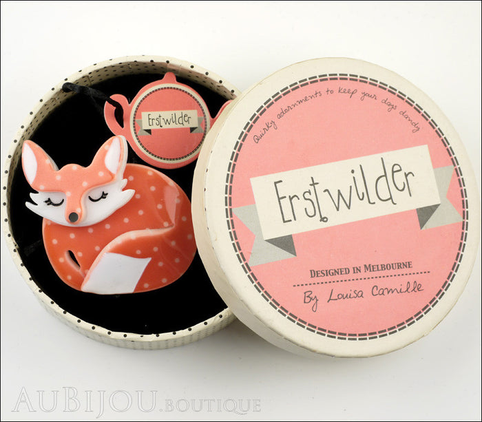 Erstwilder Pin Brooch Sacha Sleeping Fox Box