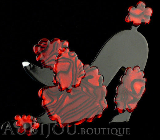 Erstwilder Dog Brooch Pin Pouncing Paulette Poodle Red Gallery