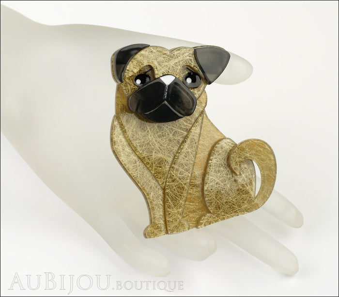Erstwilder Dog Pin Brooch Adoring Polly Pug Mannequin