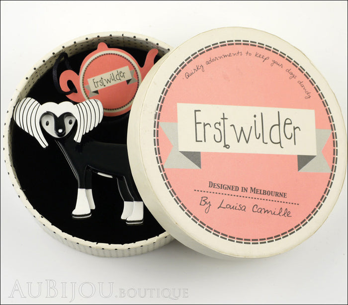Erstwilder Dog Pin Brooch Chad the Chinese Crested Box