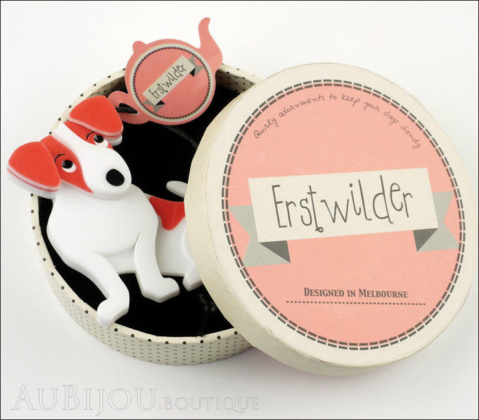 Erstwilder Dog Pin Brooch Jezzy Jeffy Jack Russell Terrier Box