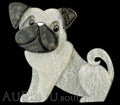 Erstwilder Dog Pin Brooch Preston Pug White Gallery
